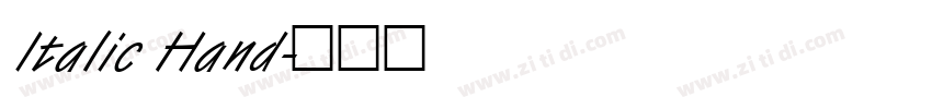 Italic Hand字体转换